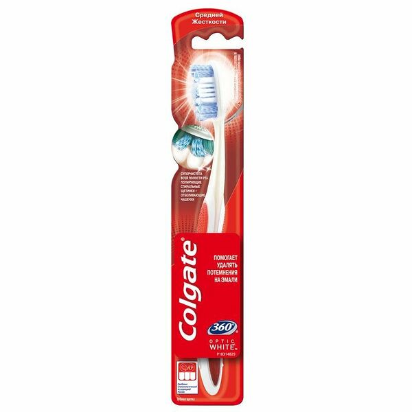 Зубная щетка Optic White (Оптик Уайт), средней жесткости ТМ Colgate (Колгейт)