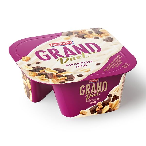 Десерт творожный Ehrmann Grand Duet Айскрим Лав 9,1%