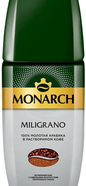 Кофе растворимый Monarch Miligrano c добавлением молотого 160г