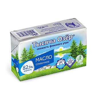 Масло сливочное Тысяча Озёр 82,5%