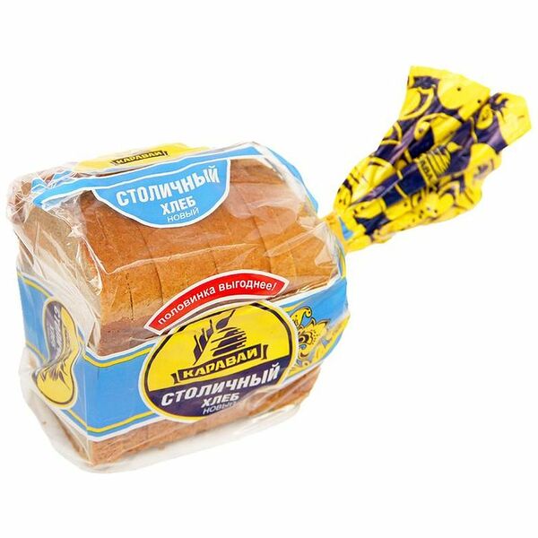 Хлеб ржано-пшеничный Каравай Столичный новый,нарезка 350 г