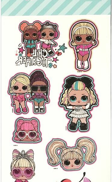 Набор временных тату L.O.L. в ассортименте 8шт.