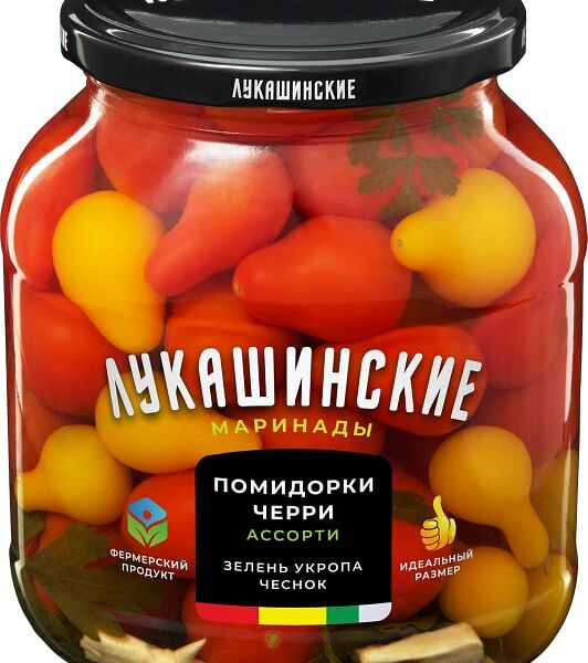 Томаты Лукашинские Консервированные с зеленью 670г