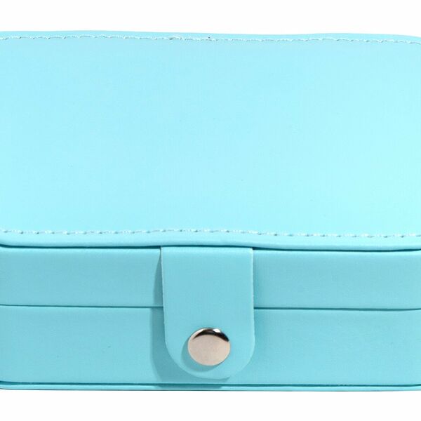 RONDA Шкатулка для украшений, экокожа, голубой, прямоугольная