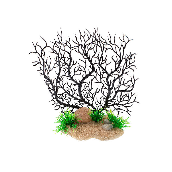 Декор для аквариума, коралл веер 12x7x20см