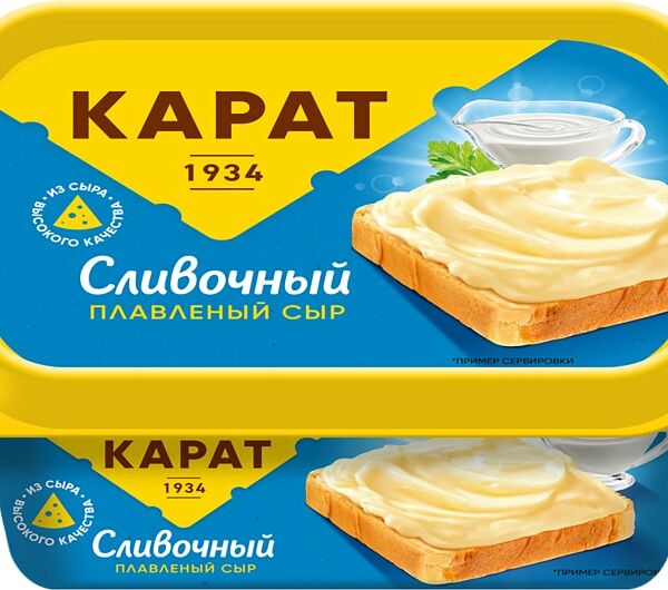 Сыр плавленый Карат Сливочный 45% 400г