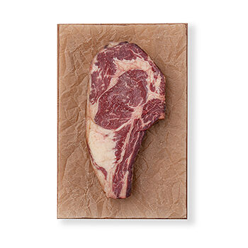 Стейк Рибай на кости сухого созревания в кофе с коньяком Мосальский АВ. Наши фермы, Россия