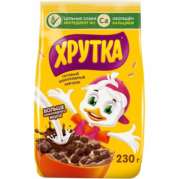 Готовый завтрак Хрутка шоколадный обогащенный кальцием