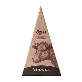 Сыр мягкий Brie Ипатов. Мастерская сыра с белой плесенью 60% 150 г