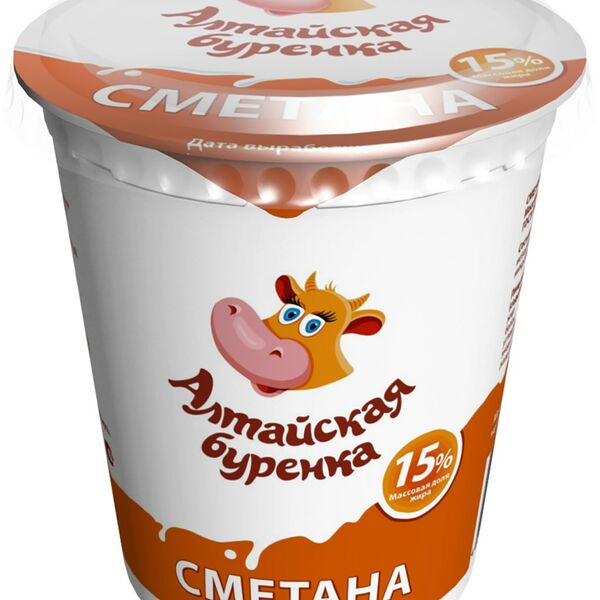 Сметана Алтайская буренка 15%