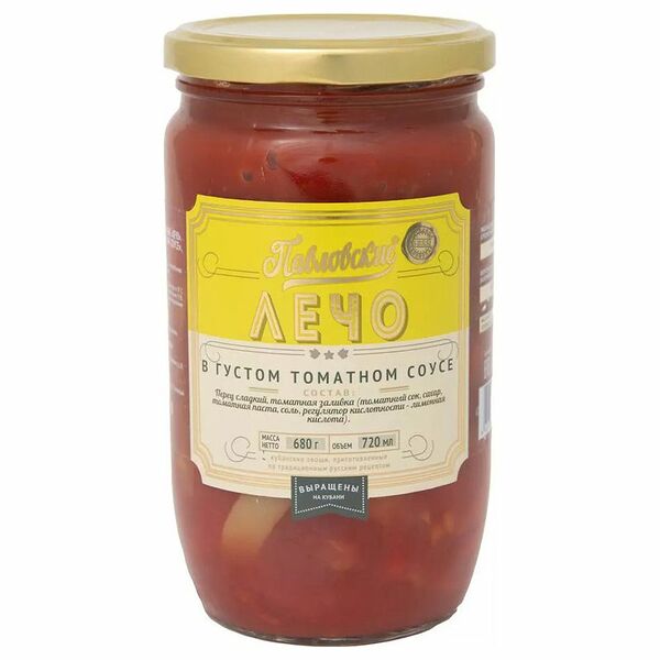 Лечо Павловские в густом томатном соусе, 680г