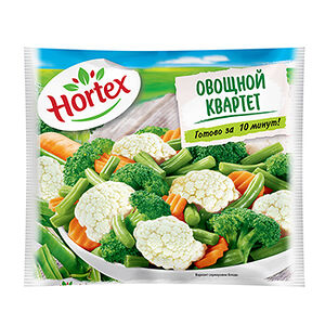 Смесь замороженная Hortex Овощной квартет
