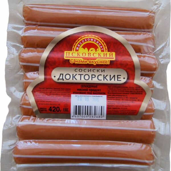Сосиски Псковский МК Докторские 360г