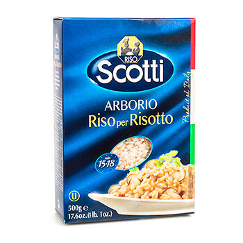 Рис Arborio шлифованный длиннозерный ТМ Riso Scotti (Рисо Скотти) 500г
