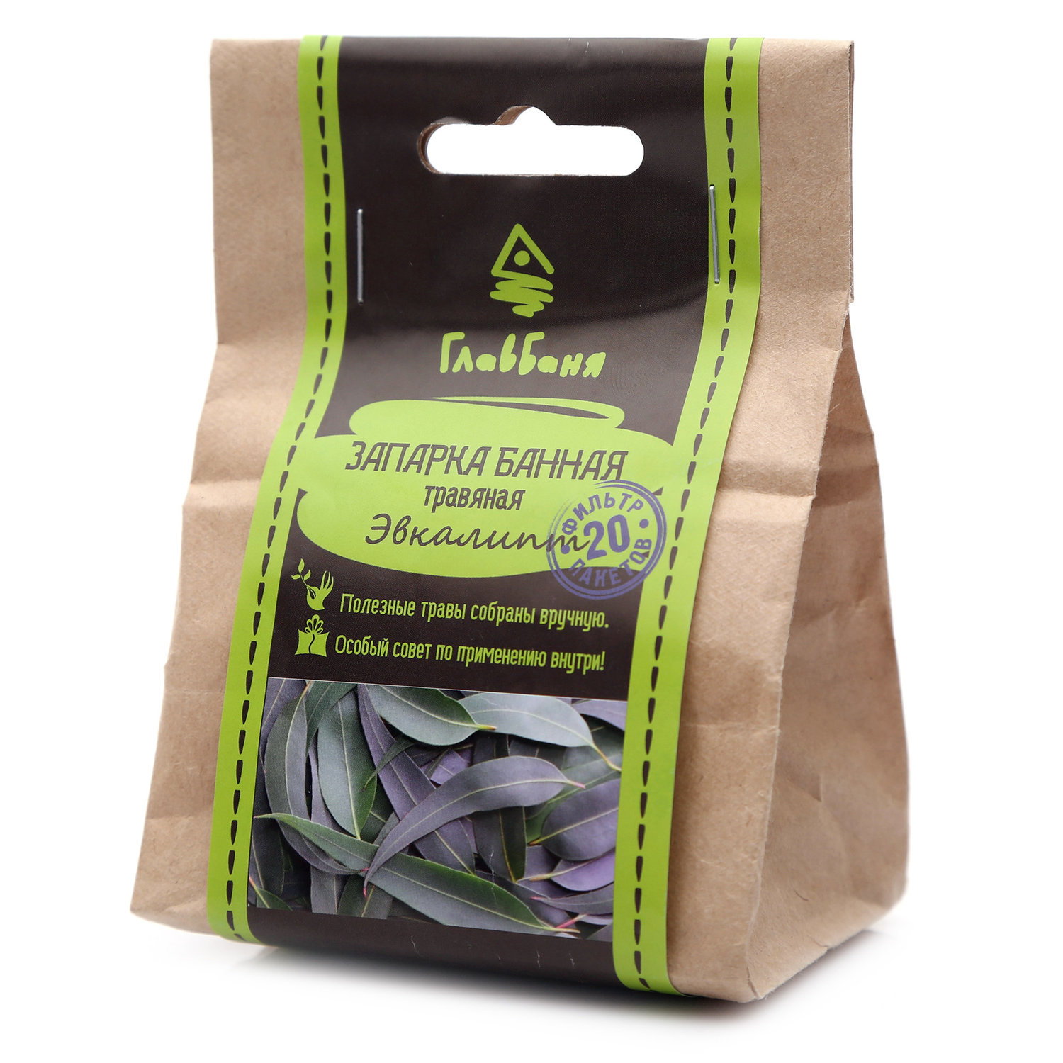 

Запарка банная ГлавБаня Эвкалипт травяная 1.5 г х 20 шт.