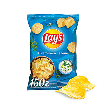 Чипсы Lays Сметана-Зелень
