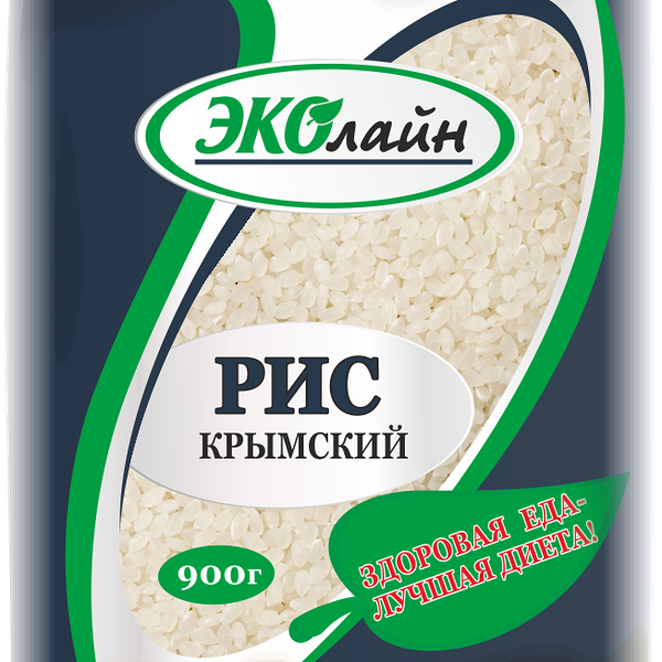 Крупа Рис круглый Крымский ЭКОлайн 900г