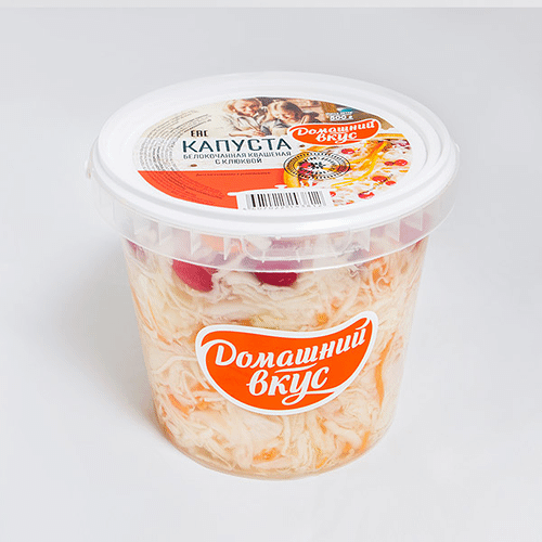 Капуста квашеная Домашний вкус белокочанная с клюквой