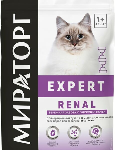 Сухой корм для кошек Мираторг Expert Renal Бережная забота о здоровье почек 400г