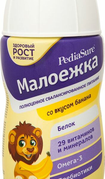 Смесь PediaSure Малоежка со вкусом банана с 1 года, 200мл