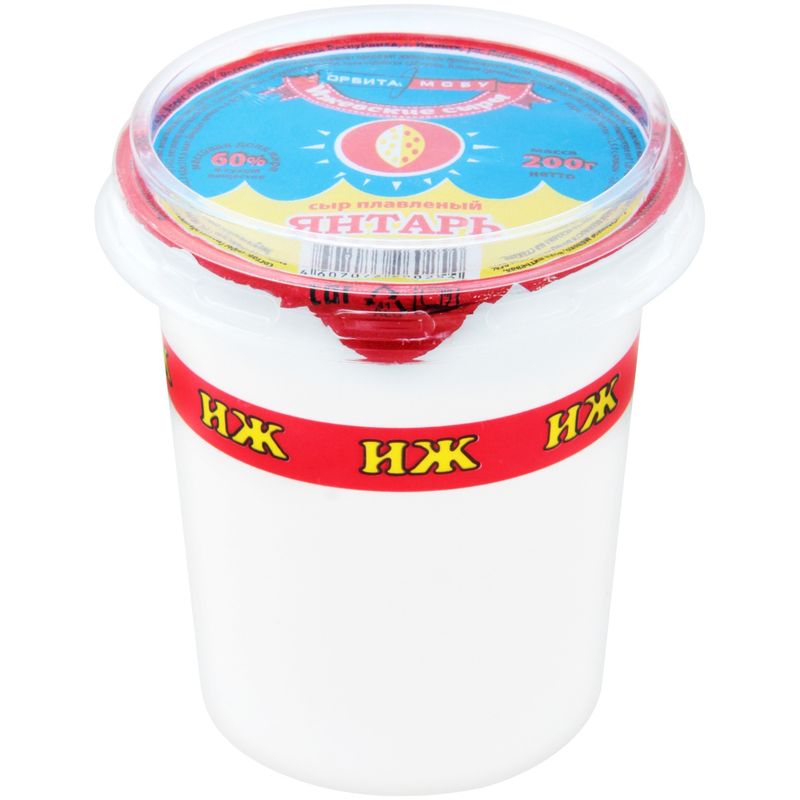 

Сыр плавленый Ижевские сыры Янтарь 60% 200 г