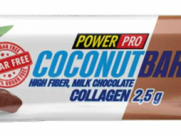 Батончик без сахара Power Pro Coconut Bar c кокосовой стружкой в молочном шоколаде