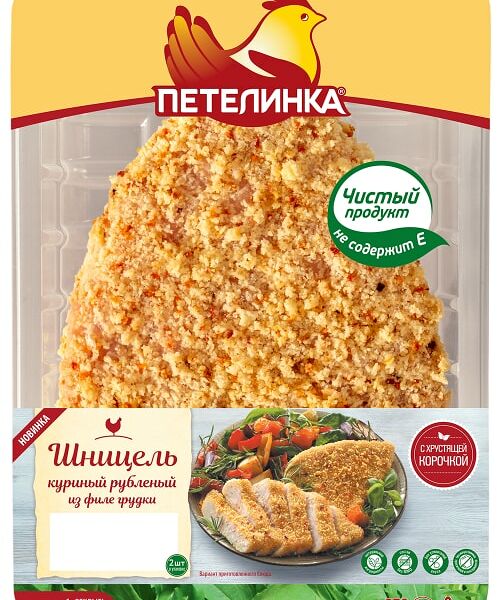 Шницель Петелинка куриный рубленый из филе грудки 300г