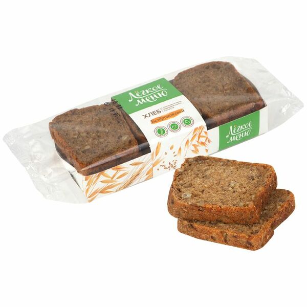 Хлеб ЛЕГКОЕ МЕНЮ с семенами, бездрожжевой, в нарезке