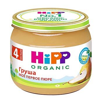 Пюре HiPP Organic Груша с 4 месяцев