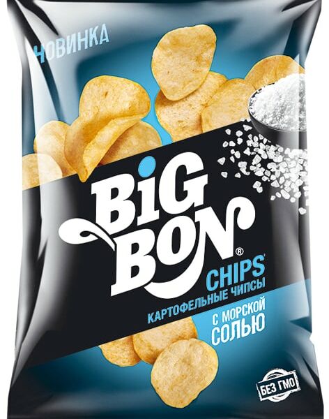 Чипсы Big Bon с морской солью 75г