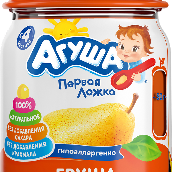 Пюре грушевое Агуша с 4 месяцев