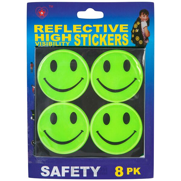 Наклейка светоотражающая, 5 см, 8 шт, самоклеящаяся, ПВХ
