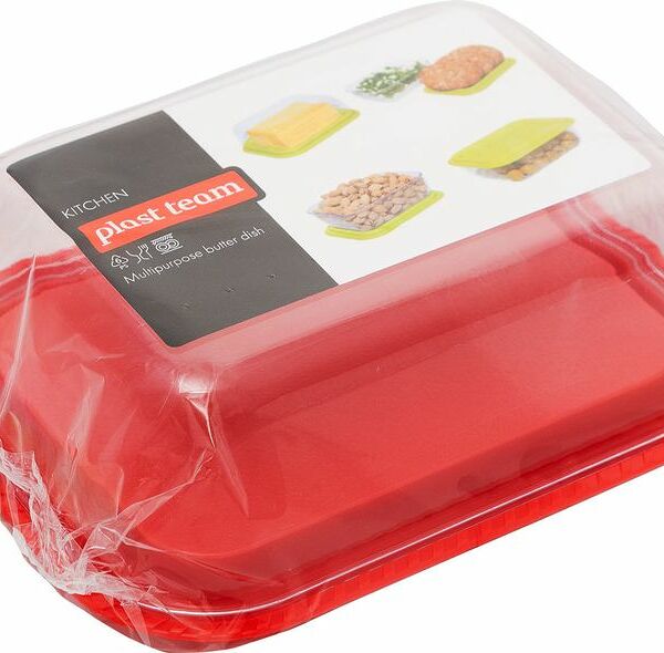 Маслёнка Plast Team двухсторонняя, 145х110х55мм