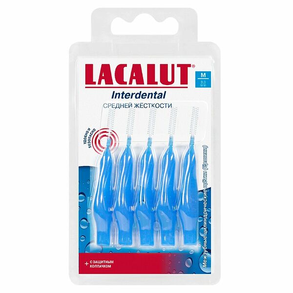 Ершики межзубные Lacalut Interdental размер M 3 мм средней жесткости 5 шт