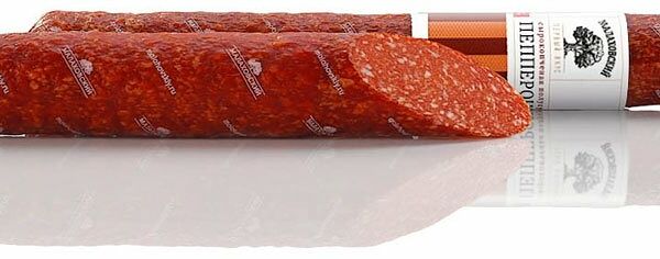 Колбаса сырокопченая Пепперони ТМ Малаховский 