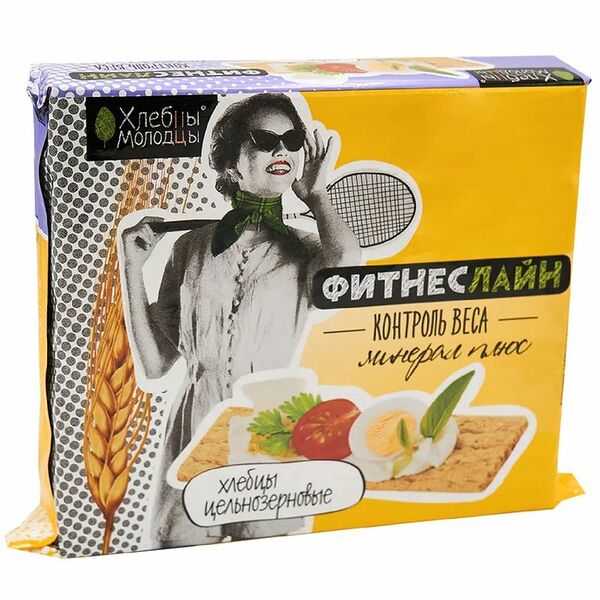 Хлебцы Молодцы Фитнес-Линия минерал плюс контроль хрустящие, 100г