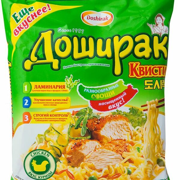 Лапша Доширак Квисти быстрого приготовления со вкусом курицы, 70г