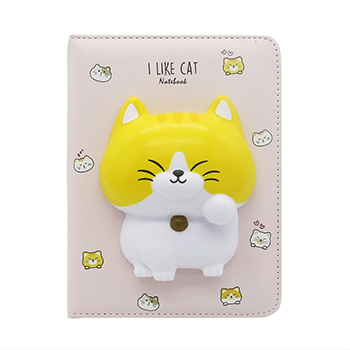 

Блокнот плюшевый сквиш «Котик I Like Cat», А5, розовый