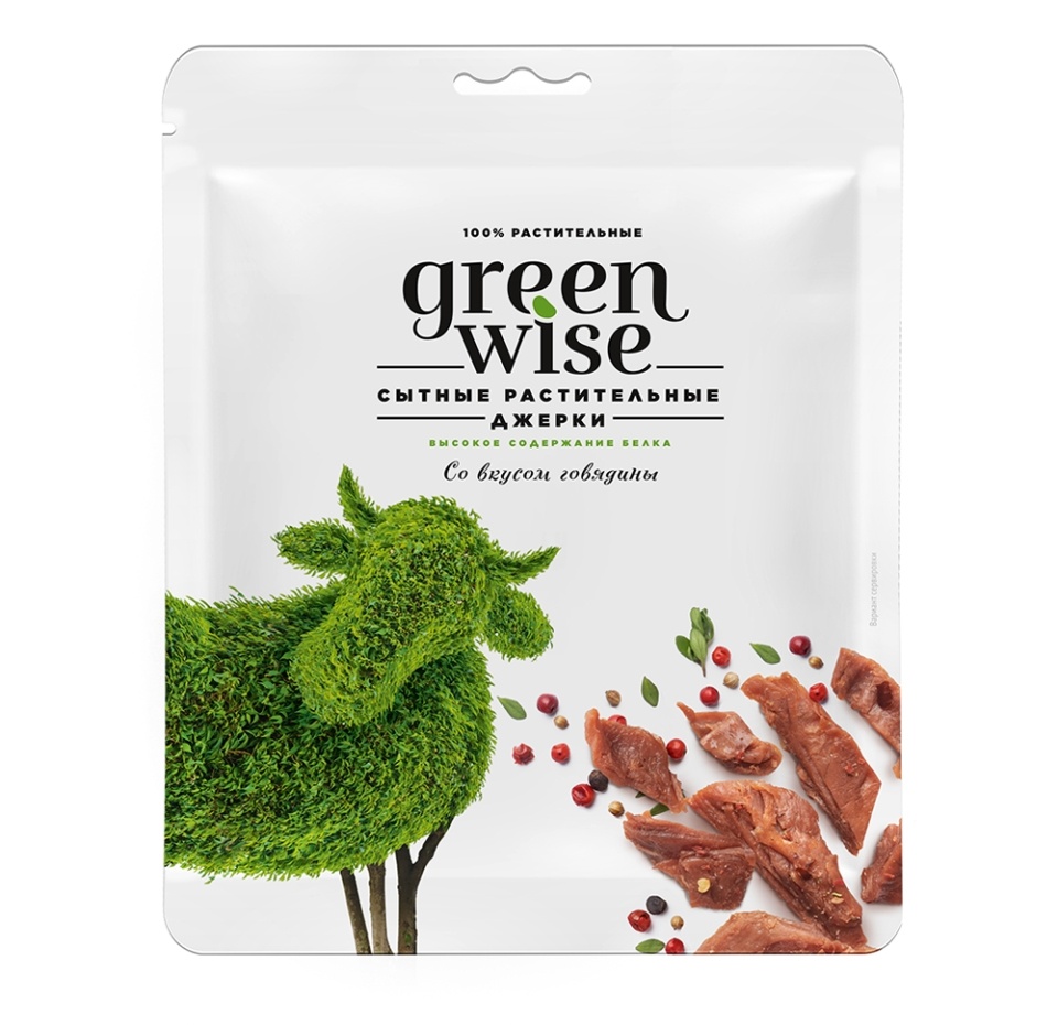 

Растительные джерки с говядиной Greenwise 36 г, Россия