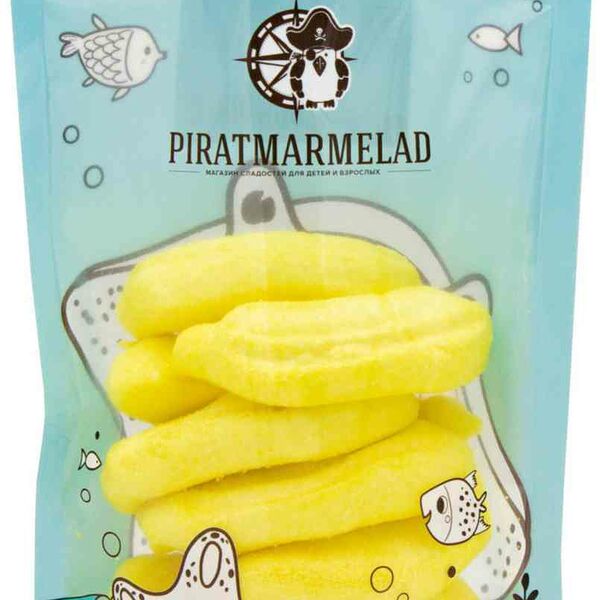 Маршмеллоу Piratmarmelad Бананы с шоколадной начинкой 125 г
