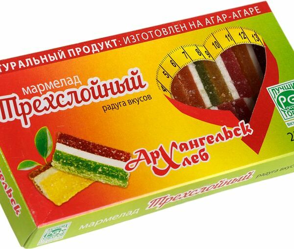 Мармелад Архангельскхлеб Трехслойный 250г