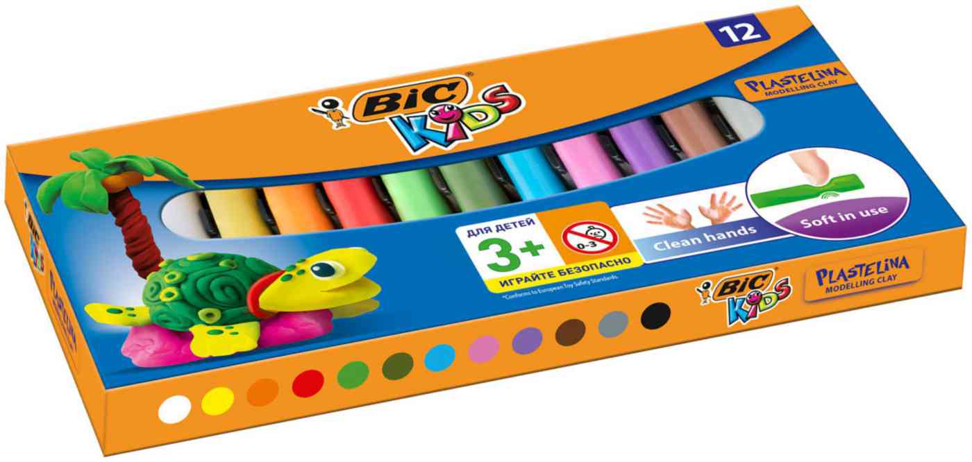 

Пластилин Bic Kids Plastelina 3+ 12 цветов