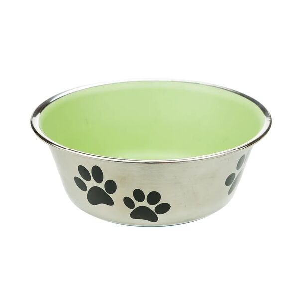 Миска металл цветное тяжелое прорезиненное дно 11см