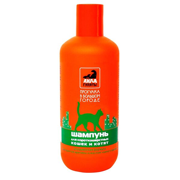 Айда Гулять шампунь для короткошерстных кошек и котят 300 мл.
