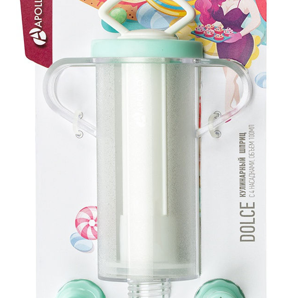 Шприц кулинарный APOLLO Dolce, 4 насадки, пищевой пластик Арт. DLC-02-L