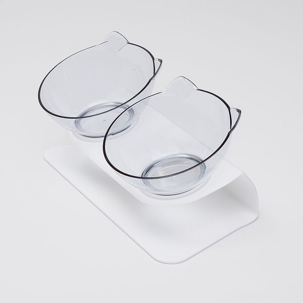 Миски с ушками на подставке для кошек, размер миски 13х7 см