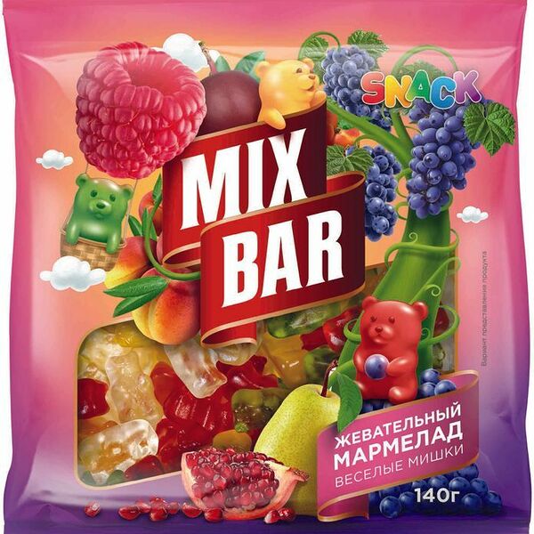 Мармелад Mixbar Весёлые мишки жевательный 140г