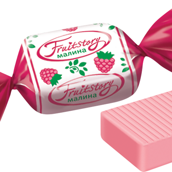 Конфеты ФРУТСТОРИ со вкусом малины,лимона,ананаса,смородины жев вес до 250г