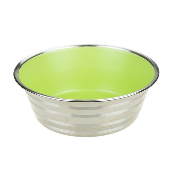 Миска металл ребристая с тяжелым дном в цвете 11см