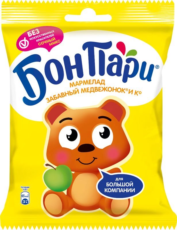 

Мармелад жевательный фигурный Бон Пари Забавный медвежонок и Ко со вкусом Фруктов 120 г